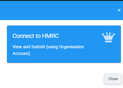 The Connect to HMRC option: View and Submit using Organisation Account